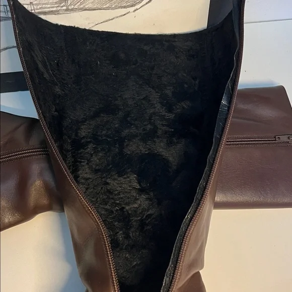 Casadei Brown Leather Knee- High Boots Women's Size:US  5.5 B - Picture 11 of 16